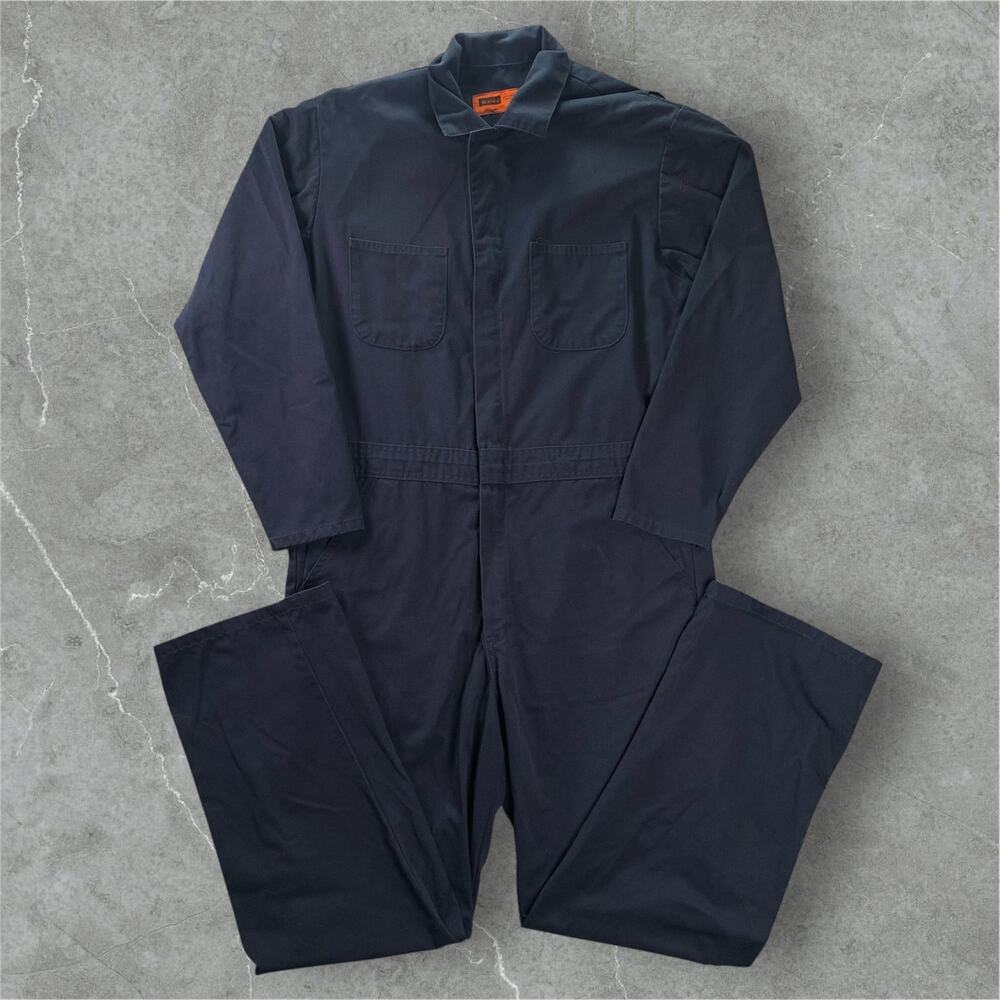 Berne Coveralls Mens 44R Workwear Mechanic Utility Jumpsuit Work Uniform Gear